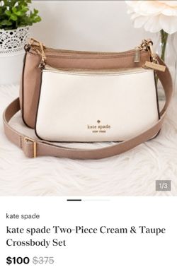 kate spade Two-Piece Cream & Taupe Crossbody Set