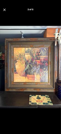 Beautiful signed large 53 x 53 wall Art Decor