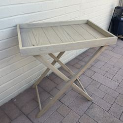 Wood Tray Side Table