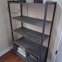 Wood And Metal Bookshelf 