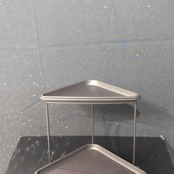 2 Tier Decorative Bathroom Corner Countertop Organizer 