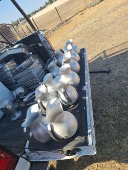 11 vintage 1950 aluminum pitchers