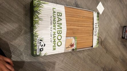 Bliss Bamboo Laundry Hamper 2-Section 72L