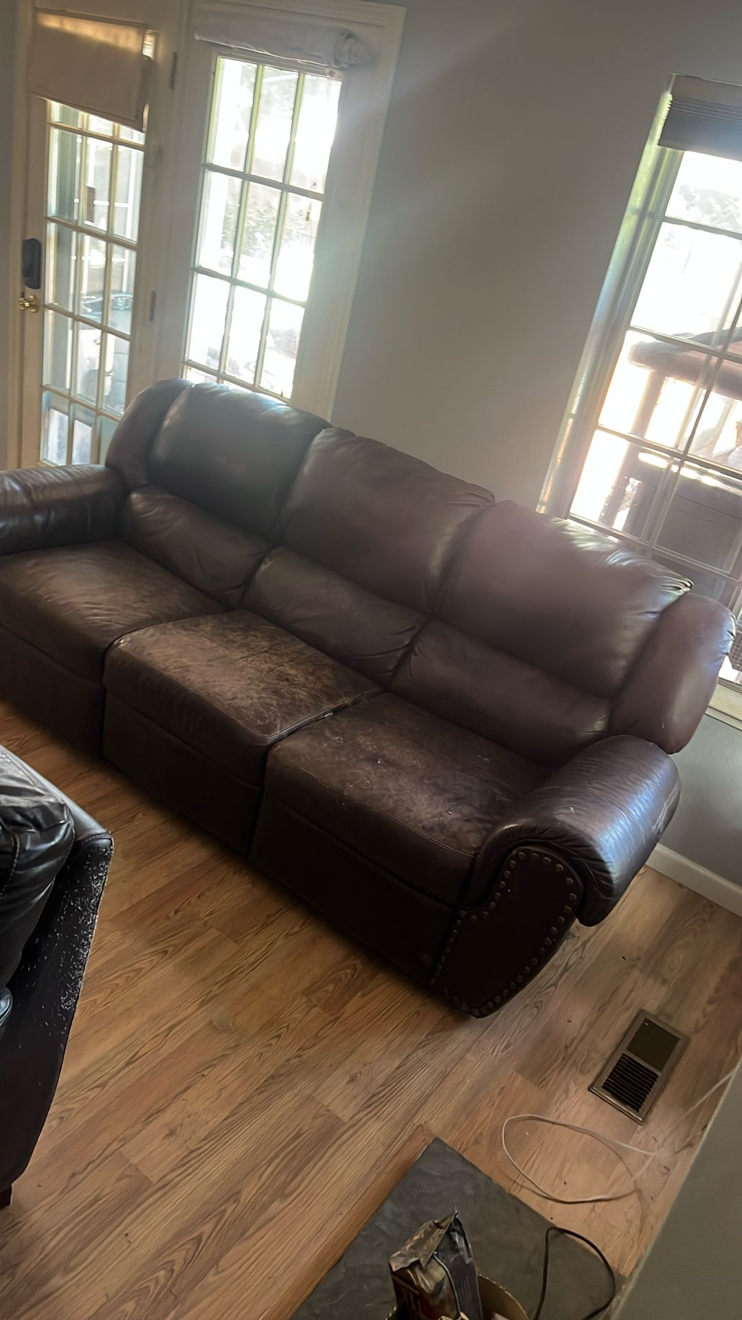 Reclining Leather Couch