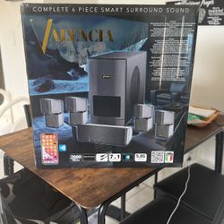 Valencia Home Theater 7.1 Channel Wireless Speaker System Black 2600W