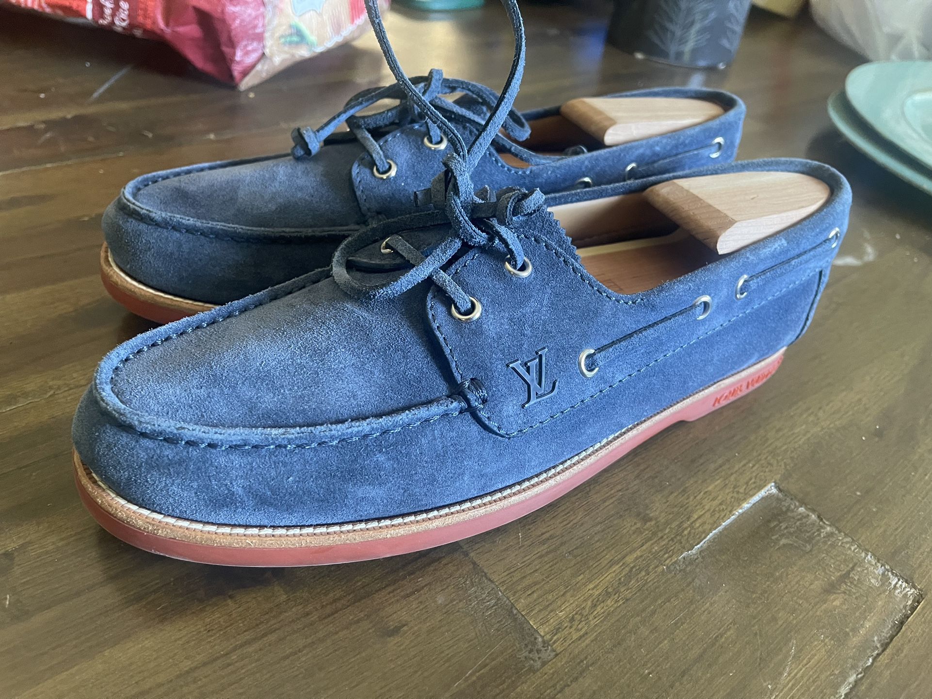 Suede Louis Vuitton Men's Boat Shoes Us 10