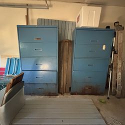Blue Metal Filing Cabinets