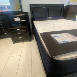 BRAND NEW BEDROOM SETS! NEW ADDITION! BLACK GORGEOUS FURNITURE! DELIVERY NOW! $1 DOWN! 