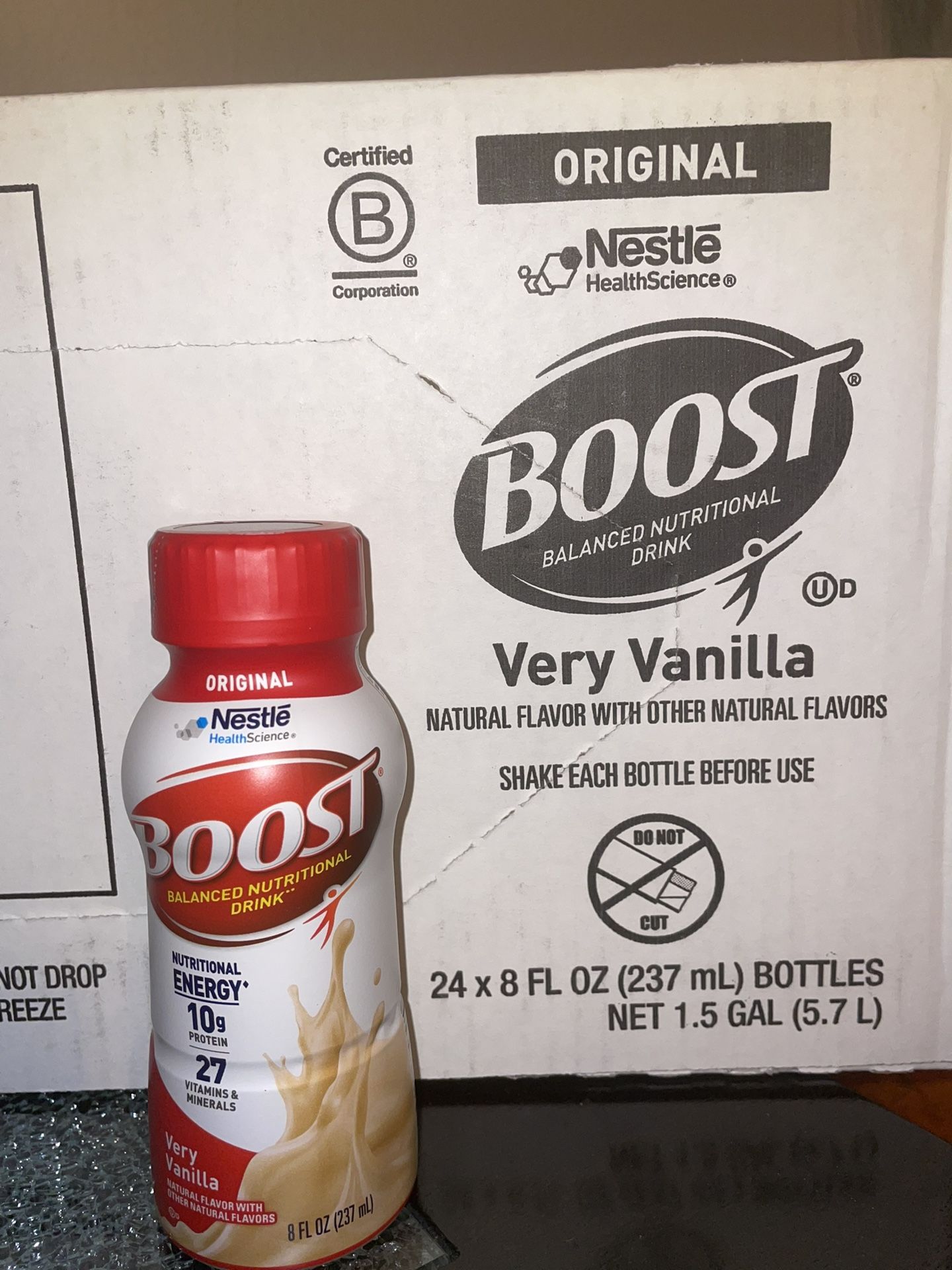 BOOST Original Nutritional Drink, Very Vanilla, 8 Fl Oz (Pack of 24)
