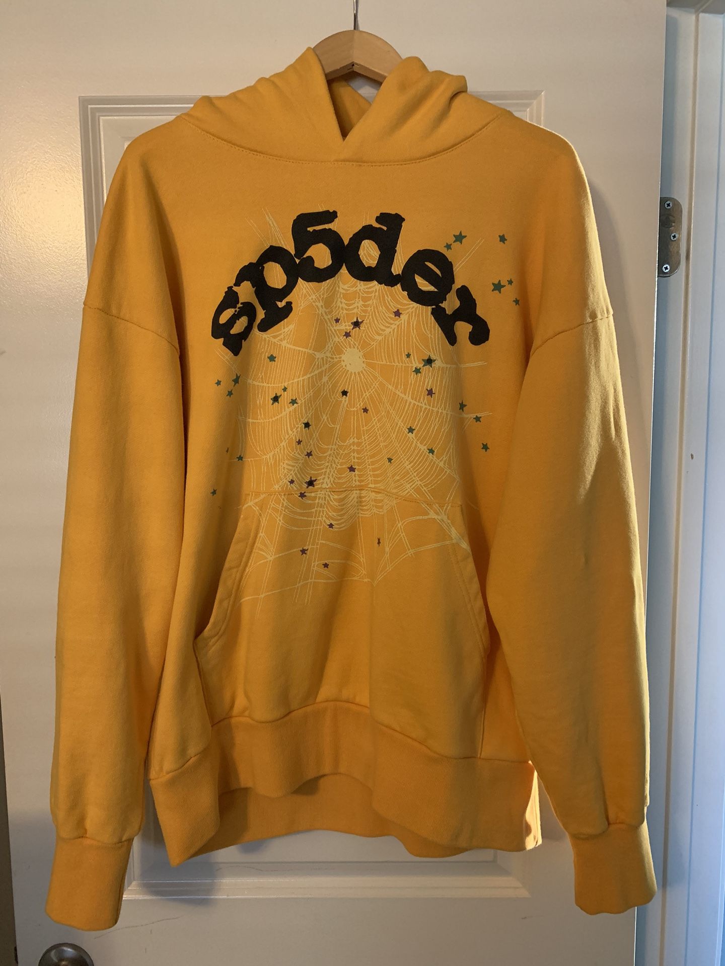 Yellow Sp5der hoodie