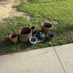 Bonsai And Terra-Cotta Pots
