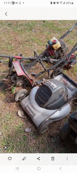 Yard equipment craftsman tiller craftsman leaf blower electric push mower weedeater cash only