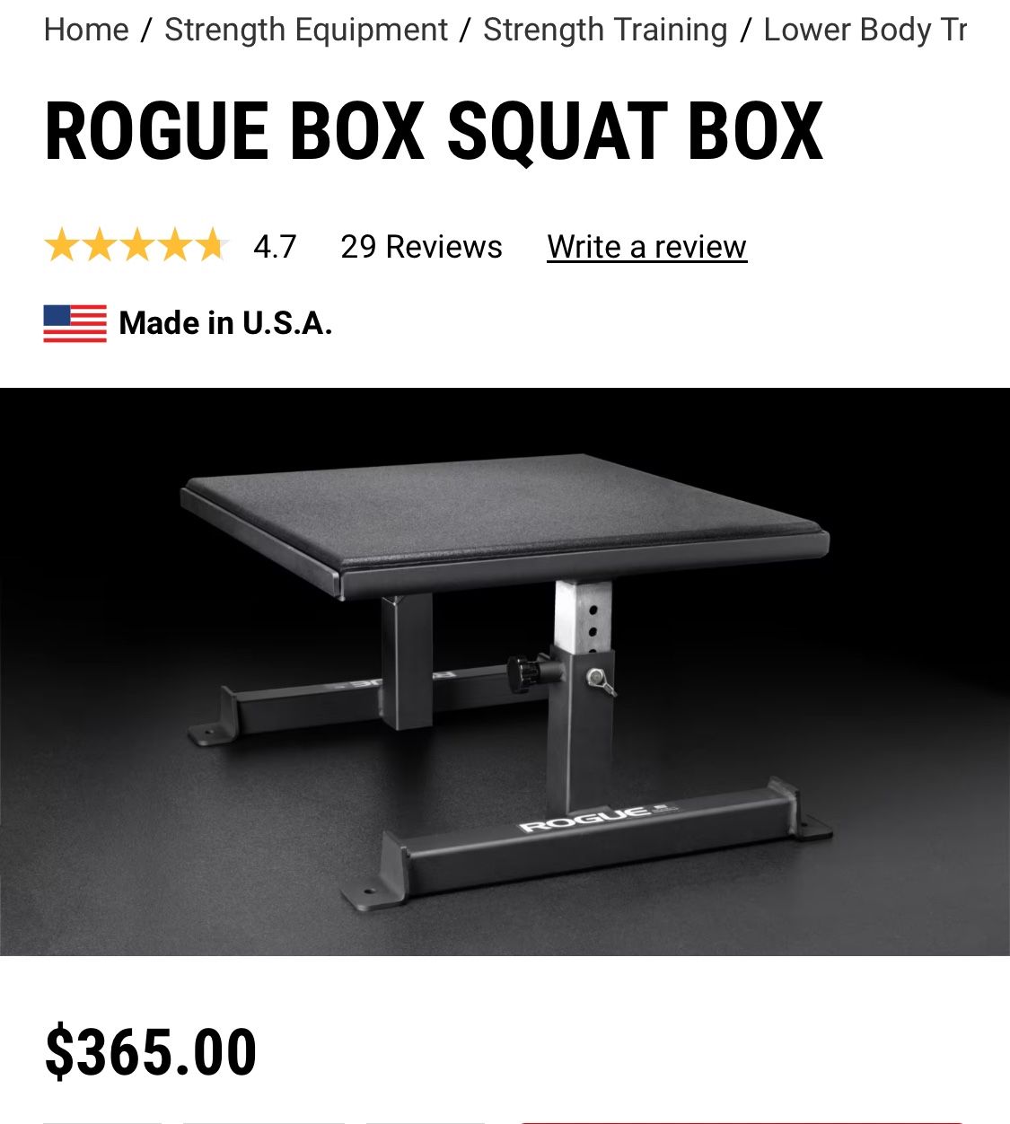 Rogue Box Squat Box