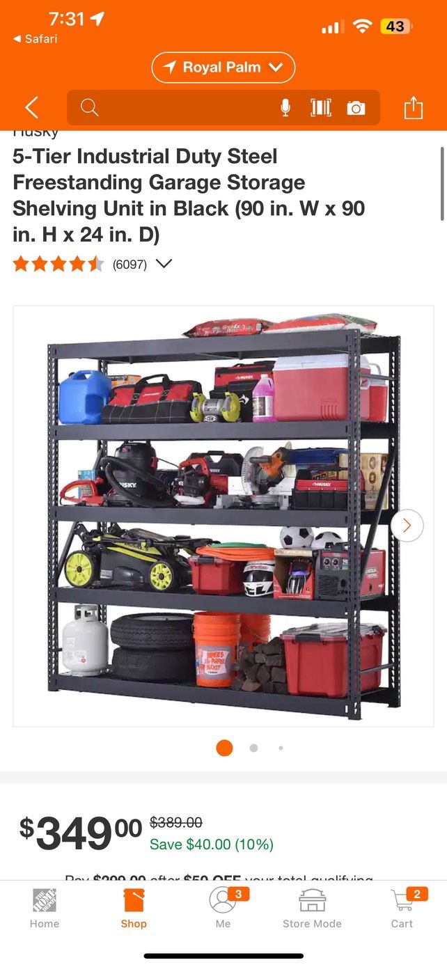 Metal Storage Shelving Unit 