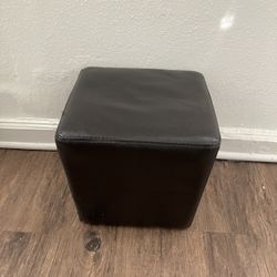 Ottoman Leather Stool 