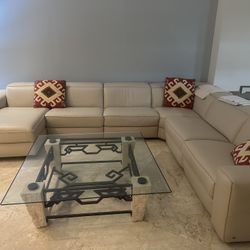 Natuzzi Italia Luxury Leather Sectional Sofa – Like New – $21K Retail 