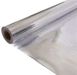 Wellco 48in X 50ft Double-Sided Aluminum Film Woven Fabric