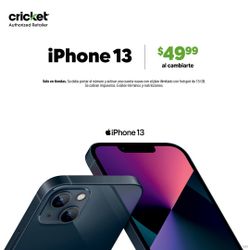 iPhone 13 solo por $49.99 cuando te cambias con cricket!! 525 Hampton Pointe Ste D, Hillsborough, NC