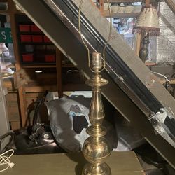 Nice Large Brass Table Lamp Vintage