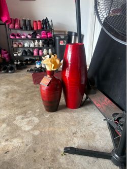 Two Beautiful red vases