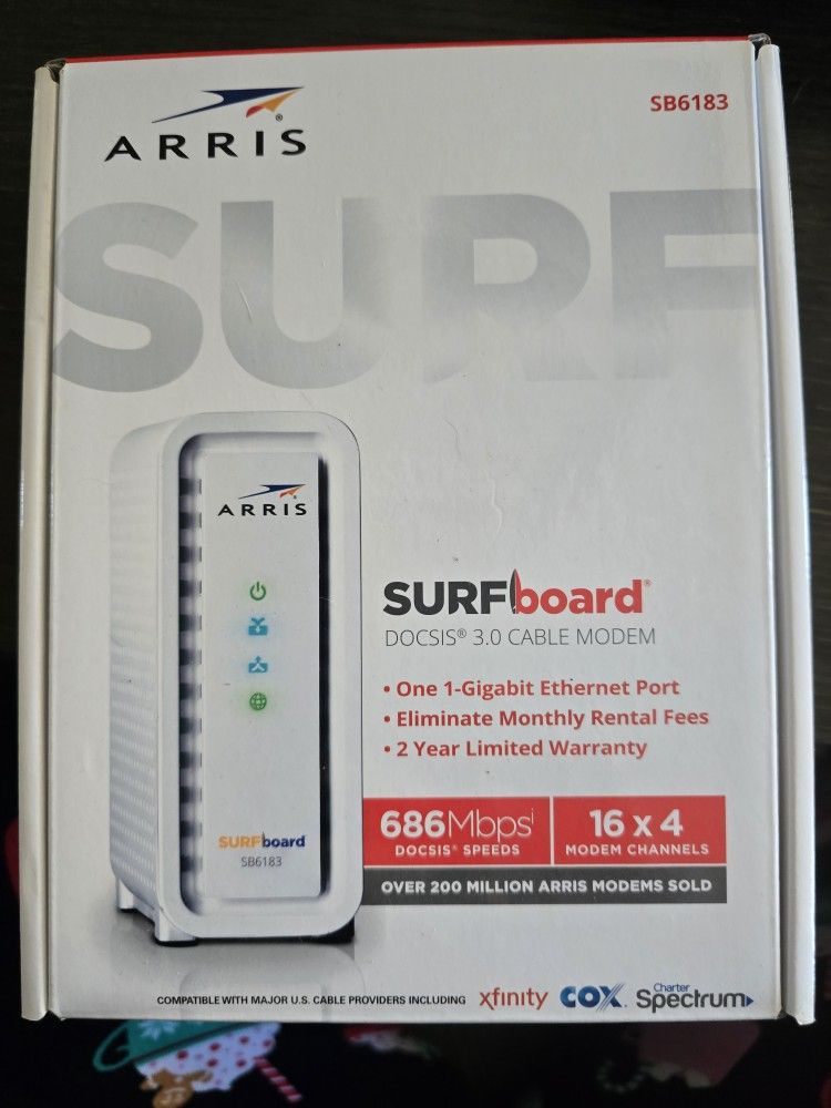 Arris Surfboard DOCUS 3.0 Cable Modem works with Optimum