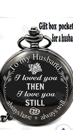 To My Husband Pocket Watch
