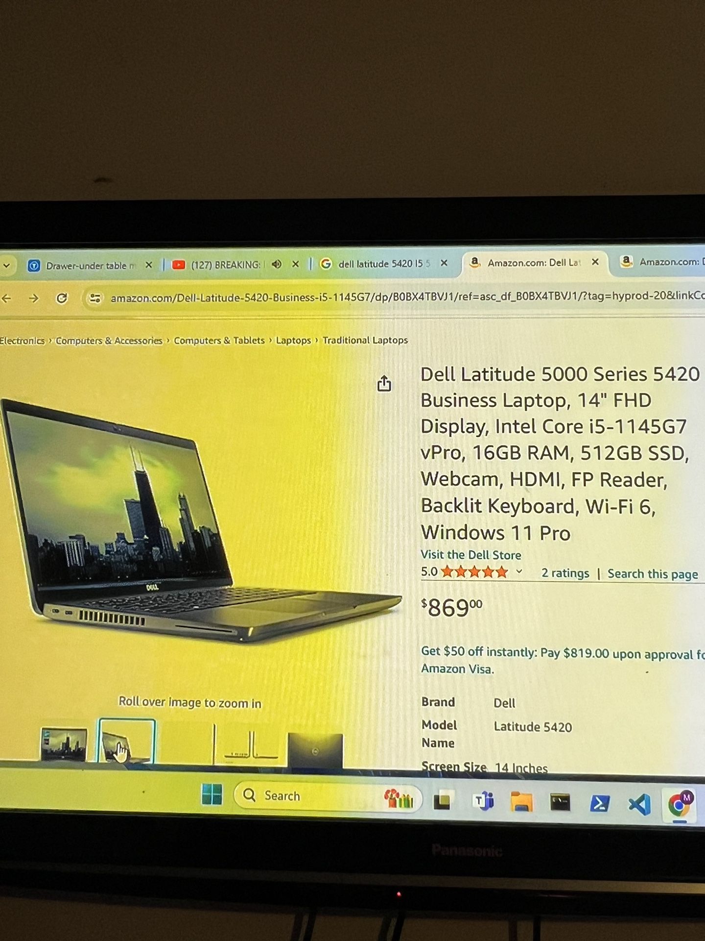 2 Dell Touchscreen Laptops Business Edition 