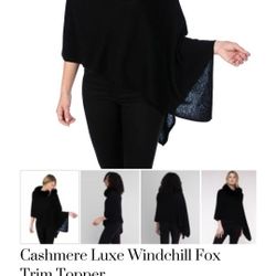 Brand New Cashmere Real Fur Shawl $200 OBO