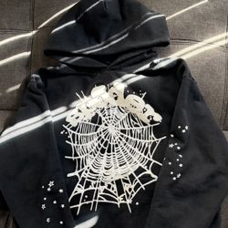 Authenticated Black Og Web Spider Hoodie 