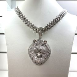 Necklace Silver Plated / Chain Length 24”