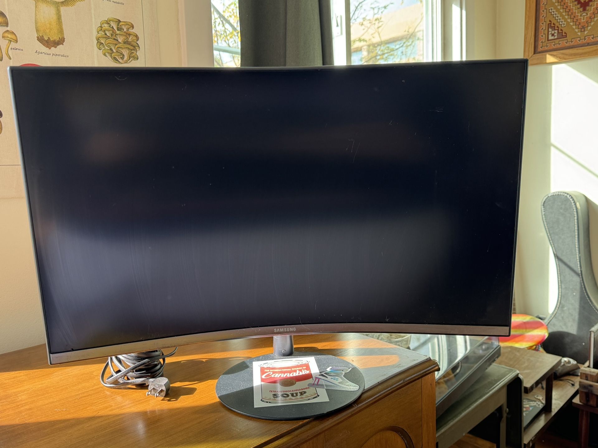 Samsung - T55 Series 27" LED 1000R Curved FHD FreeSync Monitor with Speakers (DisplayPort, HDMI, VGA) - Black