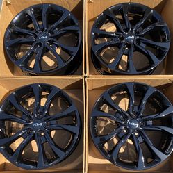 18” KIA Telluride factory wheels rims gloss black new