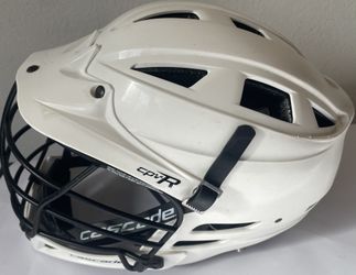 Cascade CPV-R Adult Lacrosse Helmet - White Adjustable -Facemask Chinstrap M/L