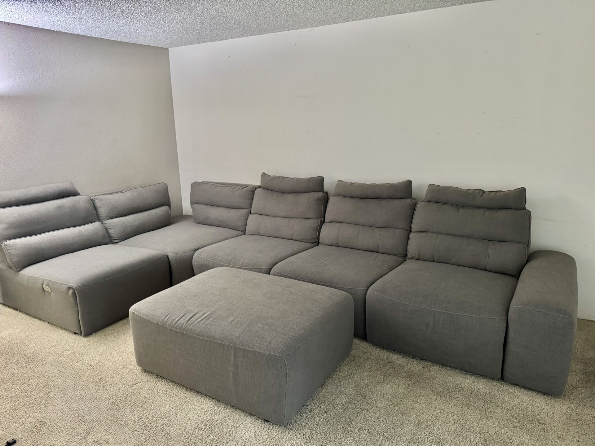 Living Spaces Sofa With Recliner