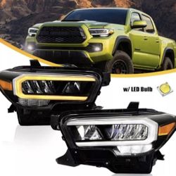 Full LED Headlights For 16=22 toyota tacoma only fit full models or you need to get the adapter plug for regular models online 