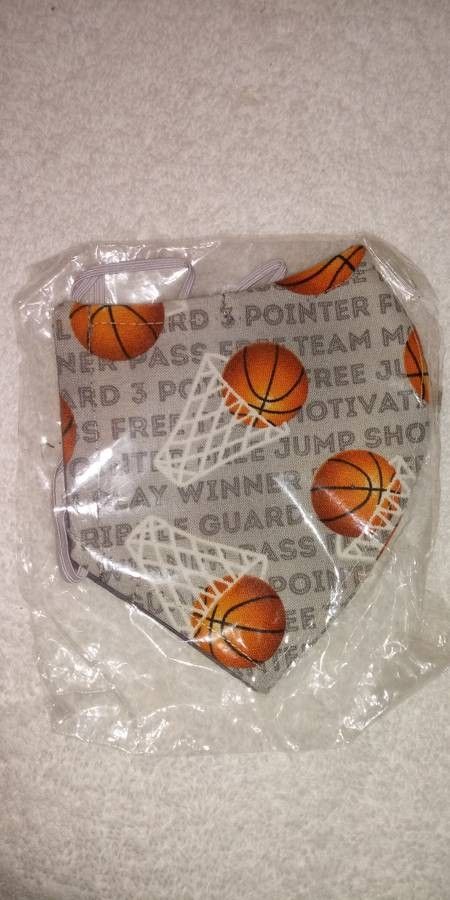 ADULT BASKETBALL DESIGN FACE MASK NEW CONDITION