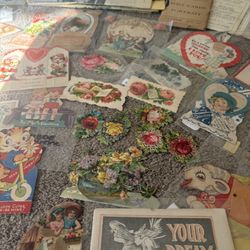 Large Lot Of Victorian Ephemera….REAL ANTIQUE PAPER