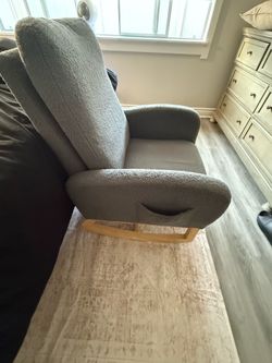 Grey nursery rocking chair