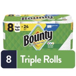 8 Triple Roll Bounty Paper Towel