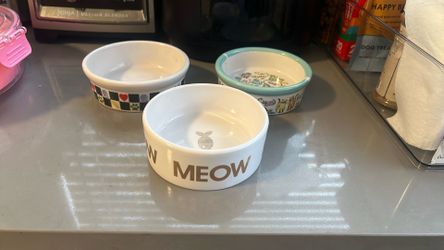 Cat Bowls Ceramic $5 Each