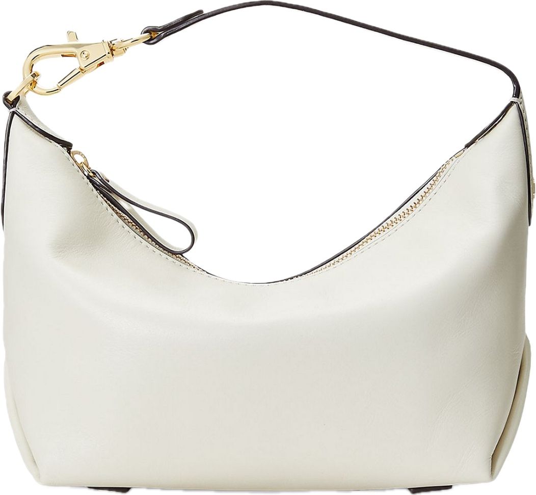 Lauren Ralph Lauren Kassie Medium Leather Convertible Shoulder Bag/cream/nwt
