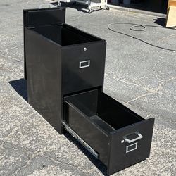 Black Metal Tool/ File Cabinet-$25