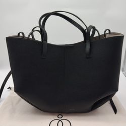 Polene Cyme Camel Tote Bag Black