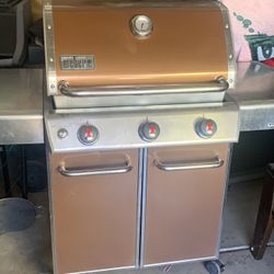 Weber Genesis E-310 BBQ Grill Propane (Orange) For Sale