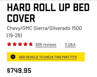 Rough Country Hard Roll Up Bed Cover
Chevy/GMC Sierra/Silverado 1500 (19-26) for 6'7" Standard Bed