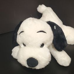 Vintage Dakin White Drooper Puppy Dog 1973 Stuffed Animal Plush 12"

