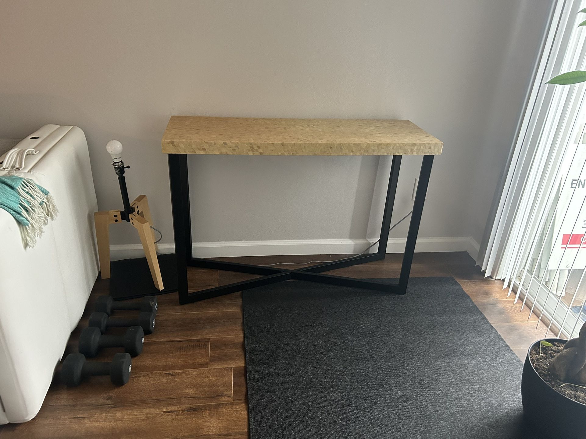 Lovely Shell-Inlaid Console Table