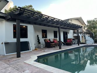 Wood pergola