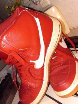 Red Nike Air Force high top