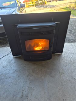 Pellet Stove Fireplace Insert with Surround